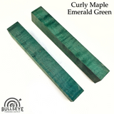 Curly Maple Pen Blanks | 5” Single Color Stabilized