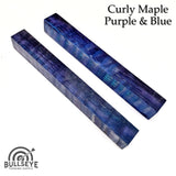 Curly Maple Pen Blanks | 6” Stabilized