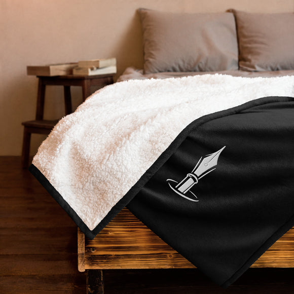 Nib Embroidered Premium Sherpa Blanket