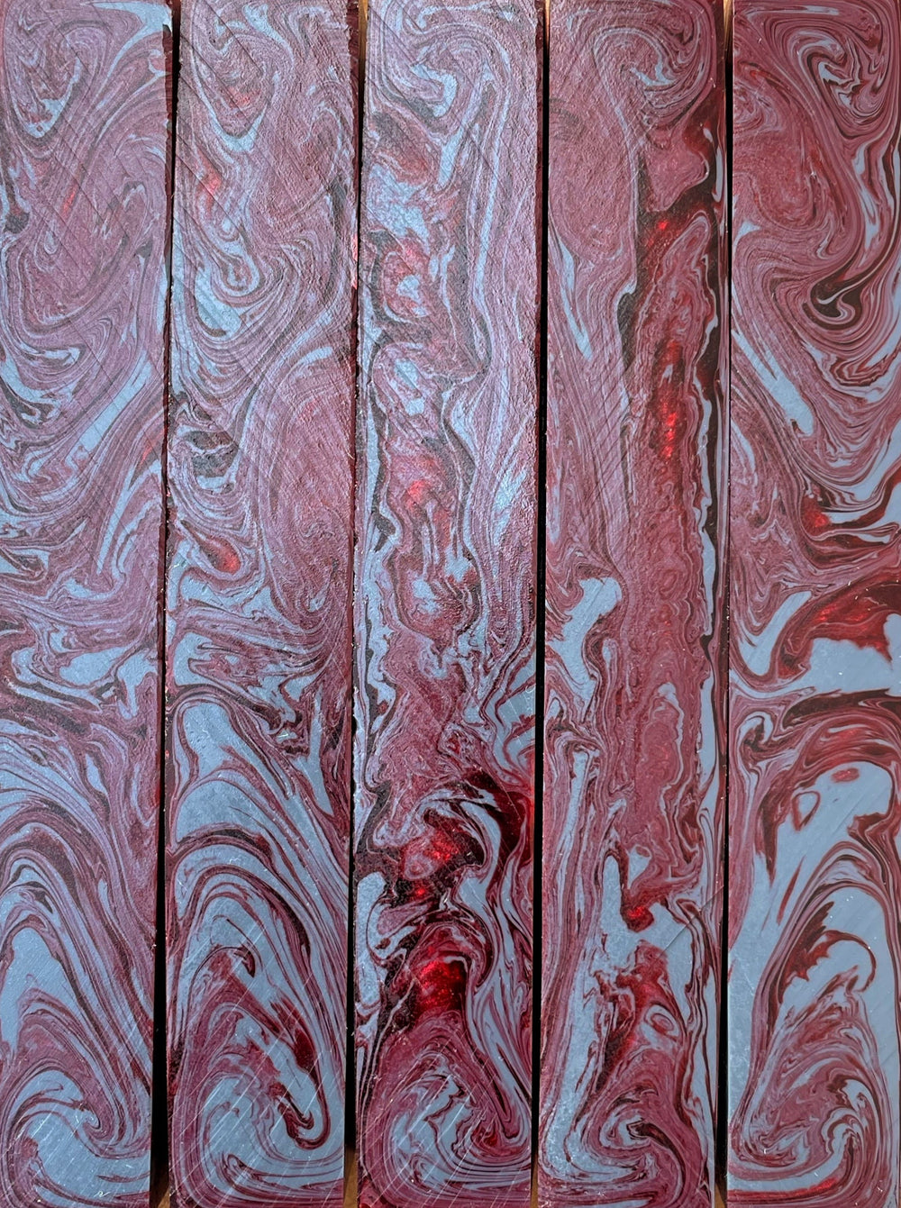 “Hot Blooded" Resin Pen Blanks