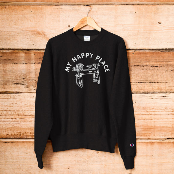 My Happy Place | White Graphic | Champion Sweatshirt