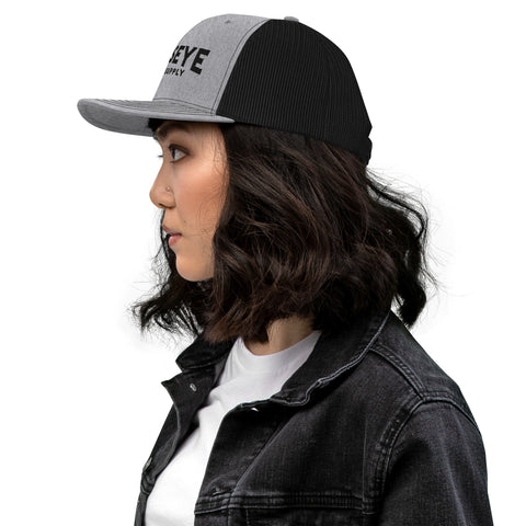 Kate's Favorite Trucker Cap | Bullseye Black Text Logo