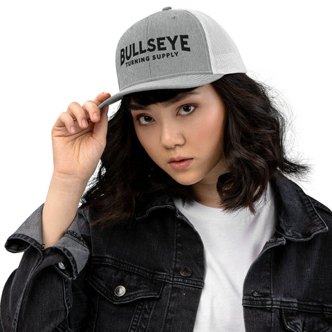 Kate's Favorite Trucker Cap | Bullseye Black Text Logo