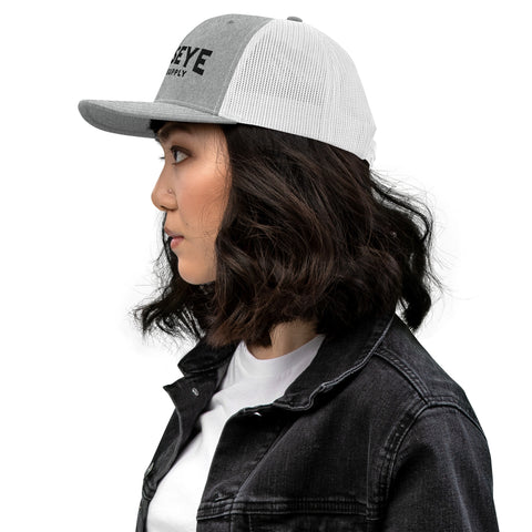 Kate's Favorite Trucker Cap | Bullseye Black Text Logo