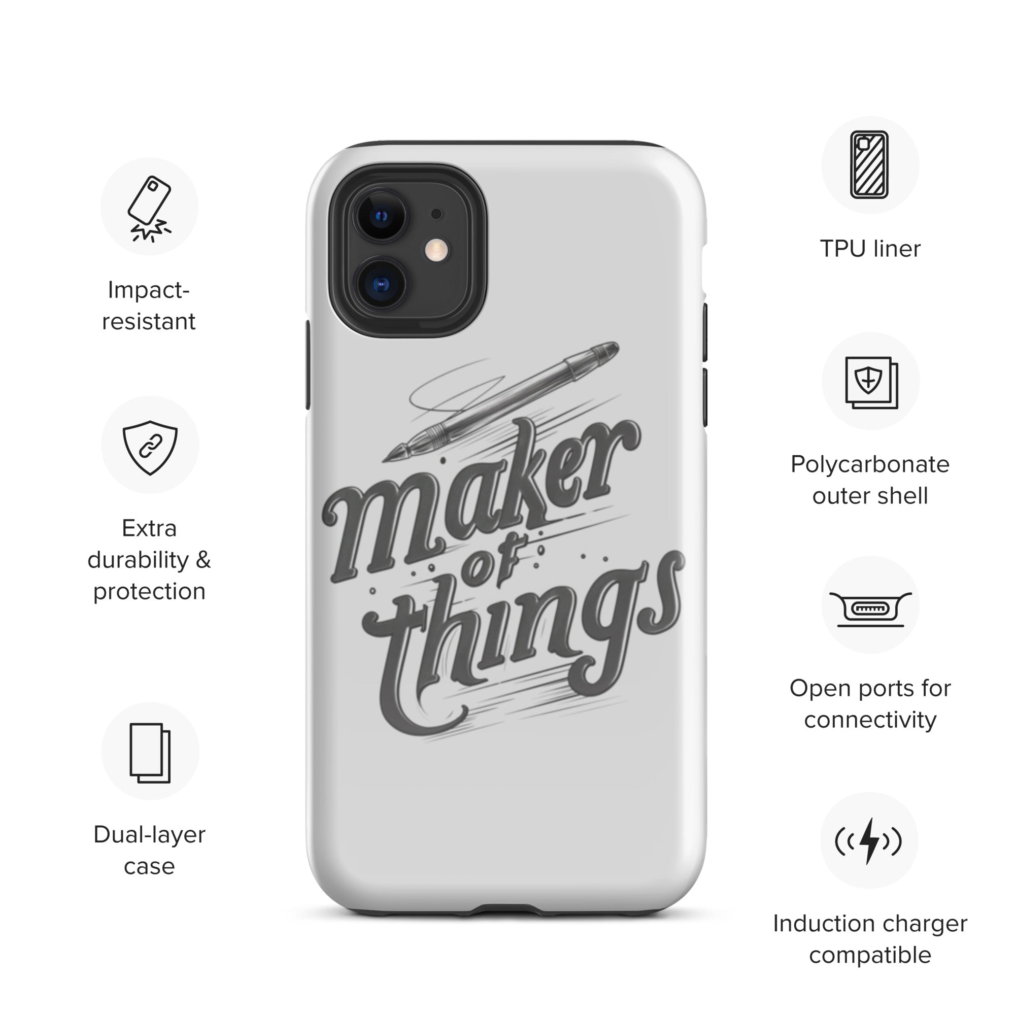 Maker Tough Case for iPhone® – Bullseye Turning Supply Maker Tough Case for iPhone® – Bullseye Turning Supply