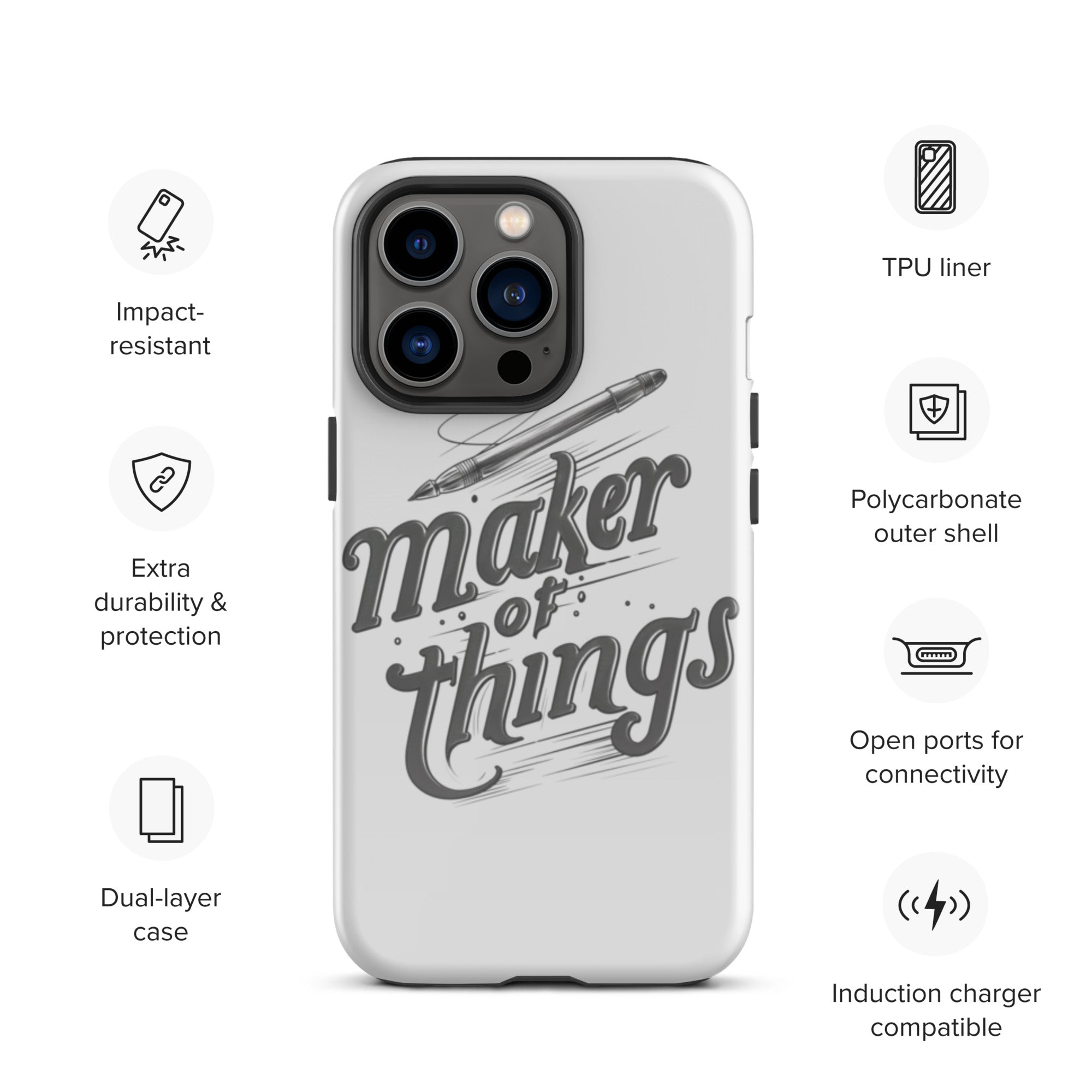 Maker Tough Case for iPhone® – Bullseye Turning Supply Maker Tough Case for iPhone® – Bullseye Turning Supply