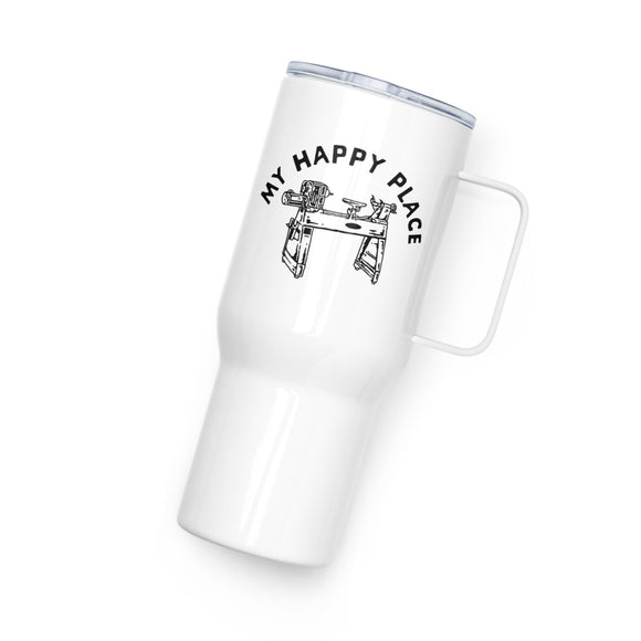 Happy Place Travel mug with a handle