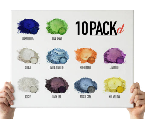 10 Color Pigment Powder Variety Pack Set D